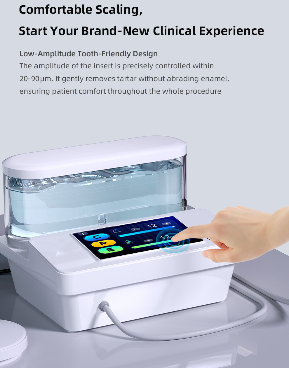 Pluspower&reg; PUWA Vanta Dental Ultrasonic Scaler with LED Handpiece & Water Supply Touchscreen